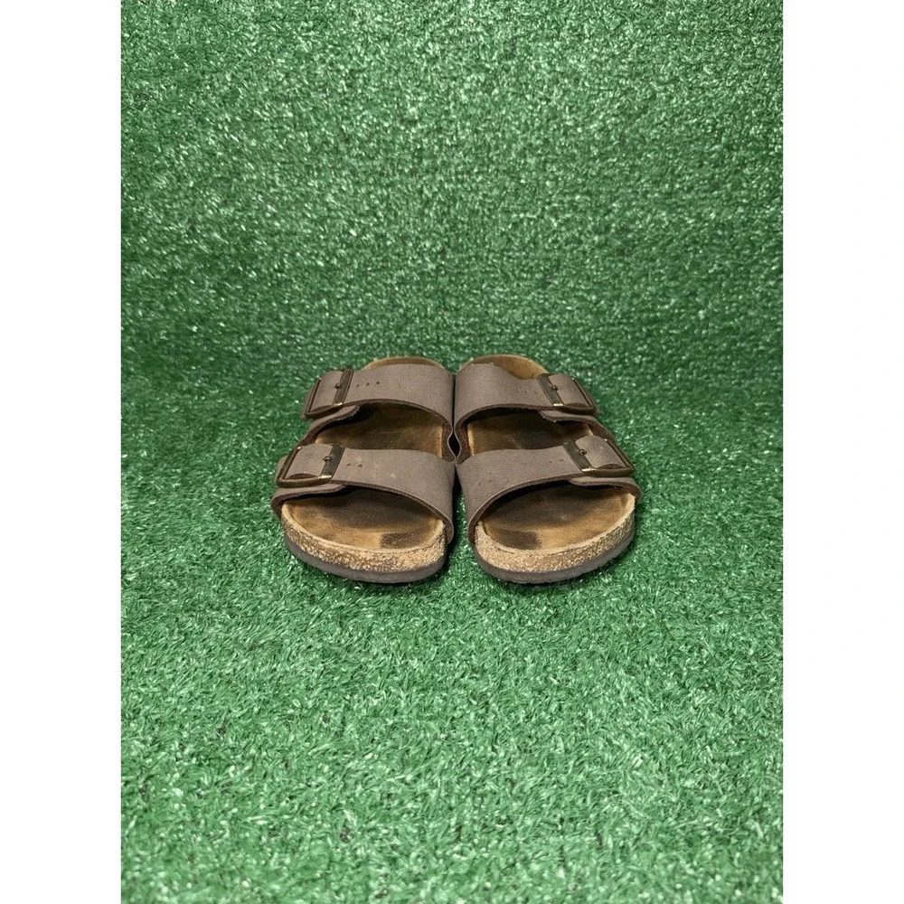 Birkenstock Sandals EU 32 Youth 1 US Arizona Brown Leather Buckle Casual Slides